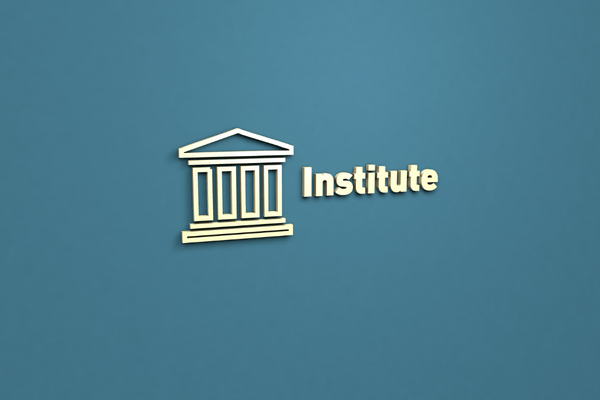Institute written on a blue wall